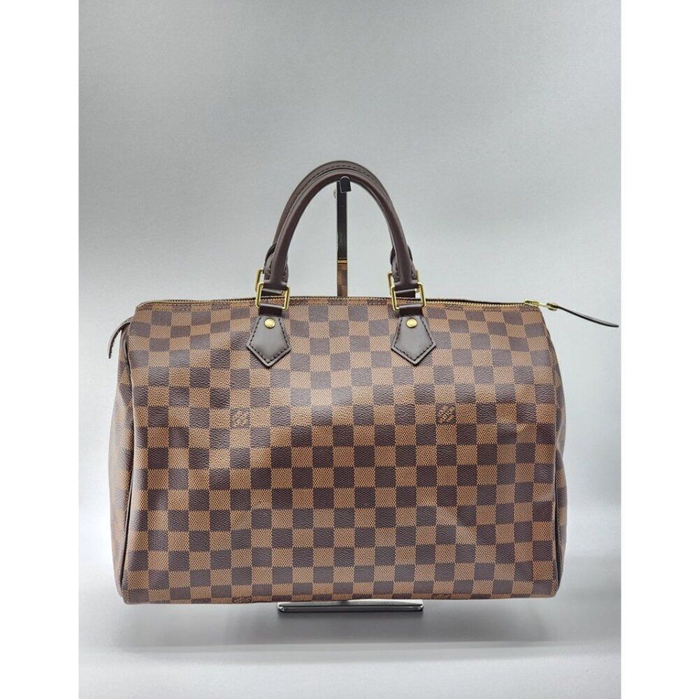 Louis Vuitton Speedy 35 Tote in Damier Ebene Canvas | Mint Condition